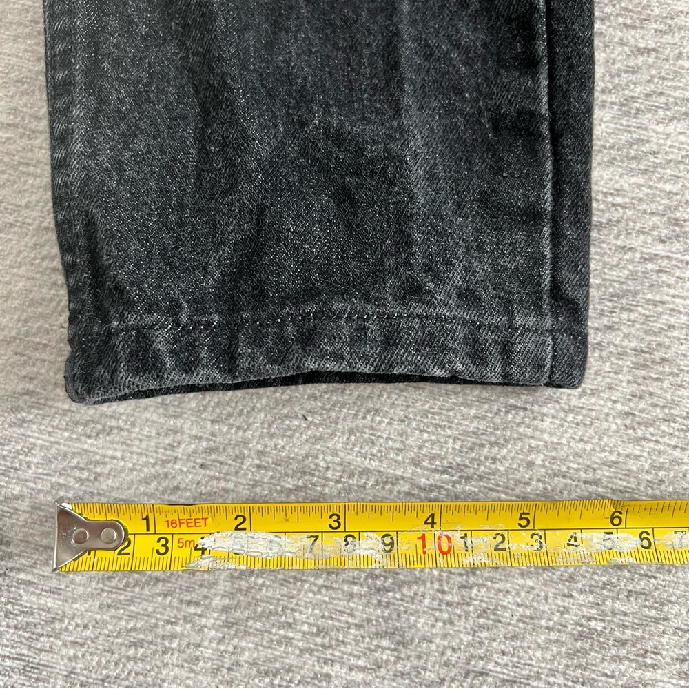 Vintage 1990s GUESS Women’s Black Distressed Faded High Waist Slim Denim Jeans - Picture 10 of 11